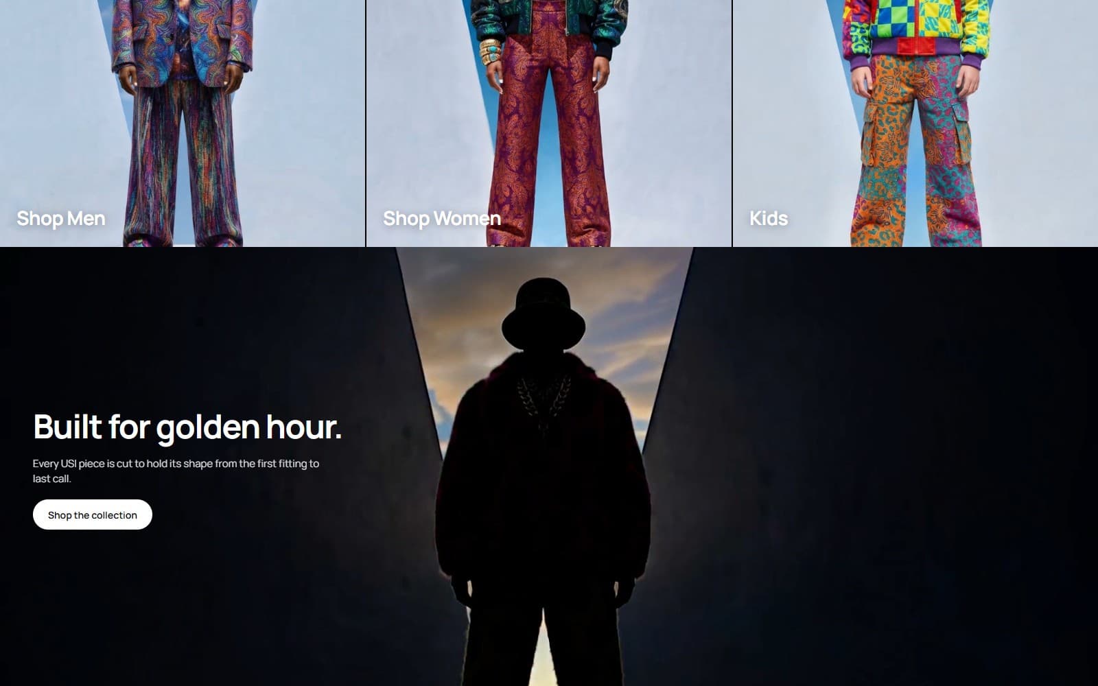 Cinematic mood banner leading into the collection