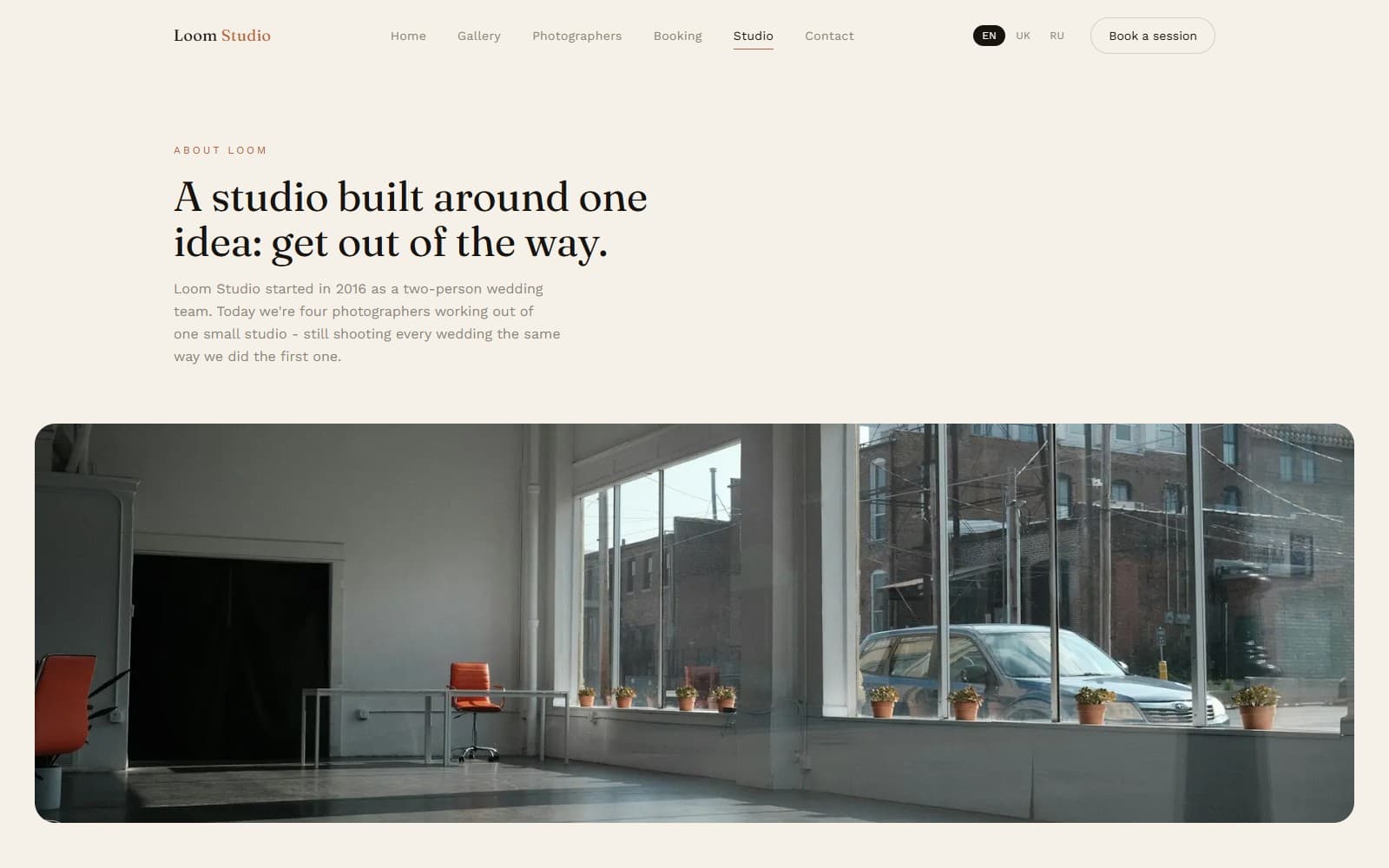 About / Studio page
